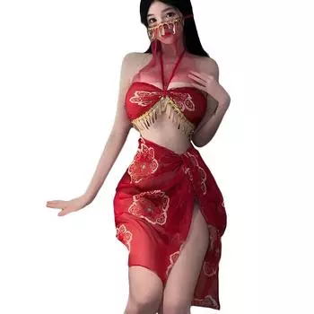 Женский костюм танцовщицы экзотическая кружевная ночная рубашка ночная рубашка прозрачное нижнее белье прозрачное сексуальное