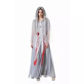 Женский костюм ужасов, призрак невесты, платье для косплея, костюм призрака, маскарадный костюм L