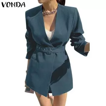 Женский костюм VONDA с длинными рукавами и открытыми лацканами