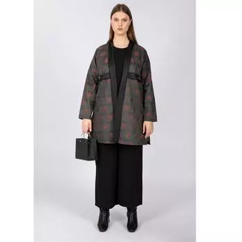 Женский кожаный комплект из 3 предметов большого размера с детальным рисунком