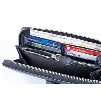 Женский кожаный кошелек Nina, черный