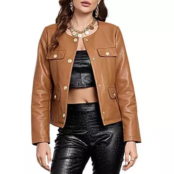 Женский кожаный пиджак, элегантная кожаная куртка, для работы, повседневная кожаная куртка, элегантный кожаный пиджак, вечерняя куртка, праздничная куртка