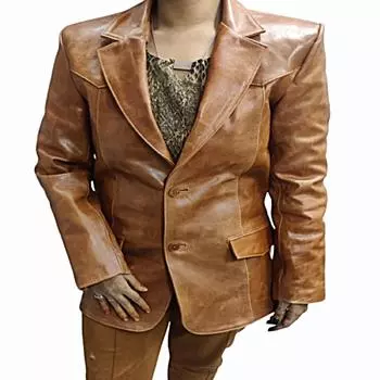 Женский кожаный пиджак, элегантная кожаная куртка, повседневная кожаная куртка для работы, элегантный кожаный пиджак, вечерняя куртка, повседневная куртка XS коричневый/дубильная кора