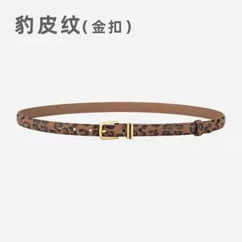 Женский кожаный ремень, индивидуальность, леопардовый кожаный узор, сплавная пряжка-пика, тренд, декоративный ремень для брюк 105cm