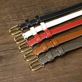 Женский кожаный ремень в корейском стиле, простой модный тренд, новый повседневный ремень из чистой коровьей кожи для джинсов