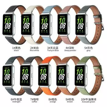 Женский кожаный ремешок Herms с классической застежкой для Samsung Galaxy Fit 3