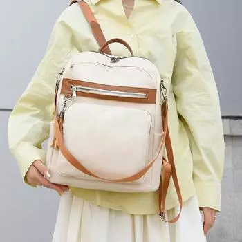 Женский кожаный рюкзак для путешествий, водонепроницаемый рюкзак большой емкости, женская сумка белый