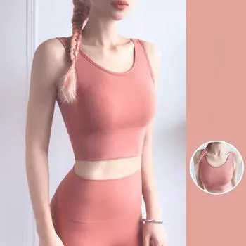 Женский красивый бюстгальтер для йоги на спине, антибликовый, амортизирующий, собирающий спортивный бюстгальтер S
