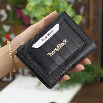 Женский крокодиловый стильный мини-кошелек с отделением для карт и отделением для монет, модель крокодила