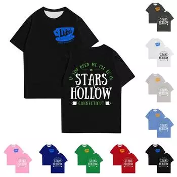 Женский круглый вырез, короткий рукав, пуловер с принтом сверху XXL красный