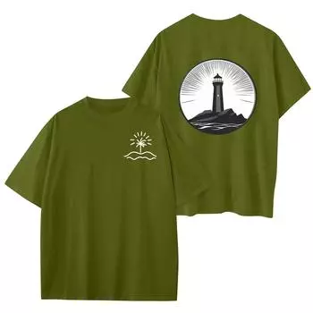 Женский круглый вырез модный свободный гавайский принт короткие рукава XXL