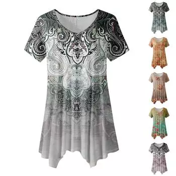 Женский круглый вырез St. Двусторонний топ с длинными рукавами и принтом ко Дню Святого Патрика L хаки