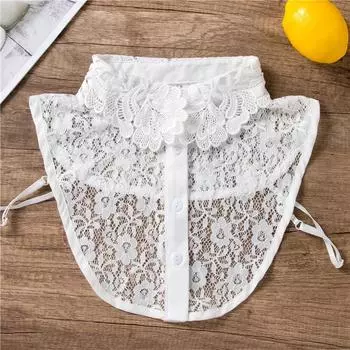 Женский кружевной ажурный съемный воротник, съемная блузка, полурубашка, женский фальшивый воротник, искусственные воротники, аксессуары