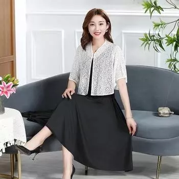 Женский кружевной кардиган-шаль - Короткий, Легкий, Летний стиль для платьев-маек, Накидка для защиты от солнца. One size, fits 90-150 jin белый