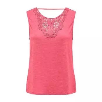 Женский кружевной топ без рукавов JDY розовый