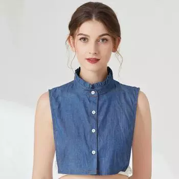 Женский кружевной воротник-стойка для свитера, блузки, женский винтажный съемный воротник рубашки, аксессуары для воротника-стойки