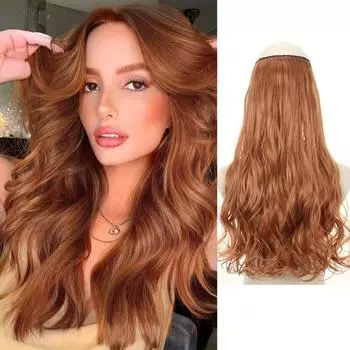 Женский кудрявый хвостик — термостойкая синтетическая прическа для повседневного ношения, придает объем 55cm