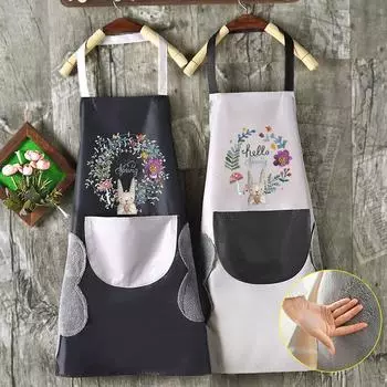 Женский кухонный фартук, мужской бытовой кухонный фартук, моющийся, водонепроницаемый и маслостойкий, для стола, овощей, женщин, для выпечки, аксессуары