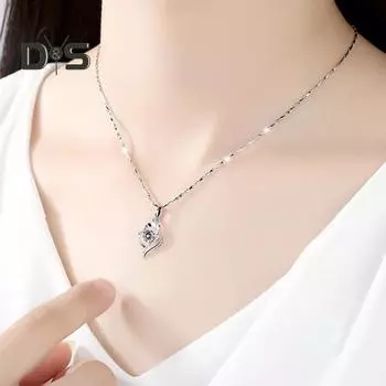Женский кулон в форме сердца с кубическим цирконием, медное ожерелье, романтическая любовь, подарок на день Святого Валентина, женские украшения для шеи, выпускное вечерние, ожерелье на ключице J