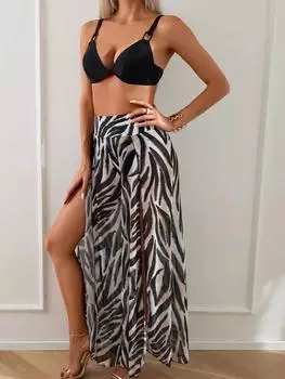 Женский купальник-бикини из трех частей L чёрный