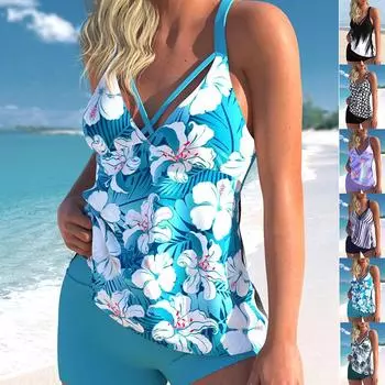 Женский купальник-бикини с лямкой на шее, танкини, купальник с нагрудным ремнем S чёрный