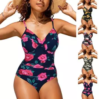 Женский купальник бикини с разрезом, сплошной цвет, сексуальный цельный купальник бикини, пляжный M красный