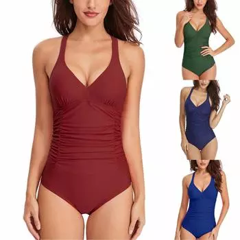 Женский купальник больших размеров, купальный костюм, мягкий купальник, купальник с пуш-ап, бикини XXL тёмно-синий