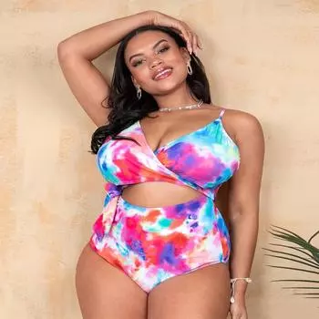 Женский купальник цельный купальник с принтом бикини сексуальные купальные костюмы боди пляжная одежда больших размеров женский 0XL белый