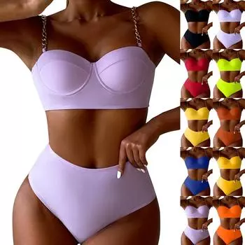 Женский купальник, цельный купальник, майка с трусиками, облегающий купальник, однотонный купальник, купальник L чёрный