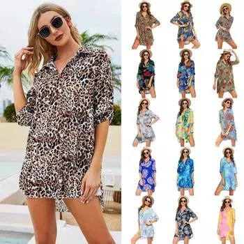 Женский купальник, пляжная блузка, купальник-бикини, пляжный солнцезащитный крем XL серый