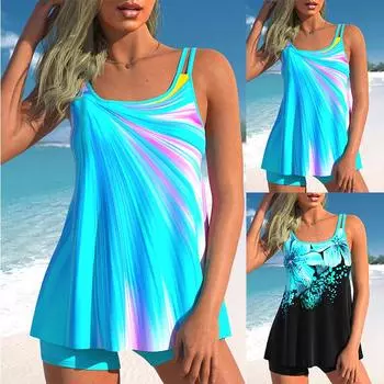 Женский купальник с красивой спинкой, бикини, танкини, купальник в розовую полоску S чёрный