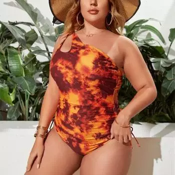 Женский купальник с высокой талией, сексуальный, большого размера, пляжный, приморский, бикини 0XL