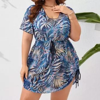 Женский купальник с высокой талией, сексуальный, большого размера, пляжный, приморский, бикини 0XL