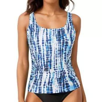 Женский купальник, топы, U-образный вырез, без рукавов, полосатый принт, жилет с подтяжками, нагрудный жилет, пляжный стиль, топы, одежда для отдыха и вечеринок XXL