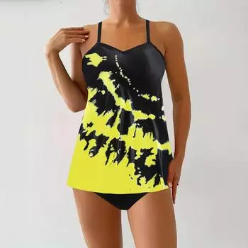 Женский купальник Женский купальник бикини с высокой талией Комплект бикини Push Up Купальный костюм Купальный костюм Пляжная одежда Купальник XS синий