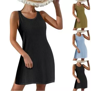 Женский купальный костюм, накидка на бретельках, купальные платья, пляжные накидки, плиссированные воротнички, накидки для купальников L чёрный