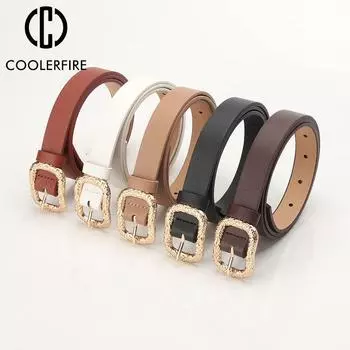 Женский квадратный ремень высокого качества из искусственной кожи, повседневные ремни для женщин, платье, поясные ремни, женские женские ремни для джинсов, ремешок AL044 China&105CM белый