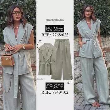 Женский льняной жилет с поясом в европейском и американском стиле 2023 года L