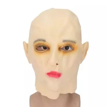 Женский латексный чехол для лица, новинка, реквизит для вечеринки, латексный женский чехол для головы с тенями для век, макияж для