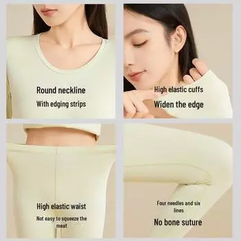 Женский легкий комплект термобелья - 80% длинноволокнистый хлопок, модал, осень/зима XXL