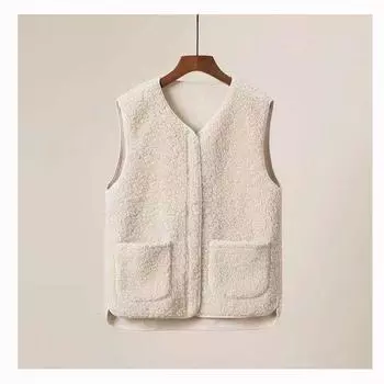 Женский легкий повседневный жилет, куртка, повседневный кардиган без рукавов, V-образный вырез, плюшевый теплый повседневный милый теплый жилет, топ Abrigos De Lana XXXXXXL синий