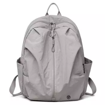 Женский легкий рюкзак большой вместимости из нейлона, дорожная сумка светло-серый