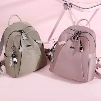 Женский легкий рюкзак, нейлоновая дорожная сумка большой емкости, пригородный рюкзак чёрный