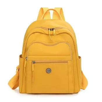 Женский легкий рюкзак Сумка для матери среднего возраста Рюкзак большой вместимости Студенческий школьный рюкзак жёлтый