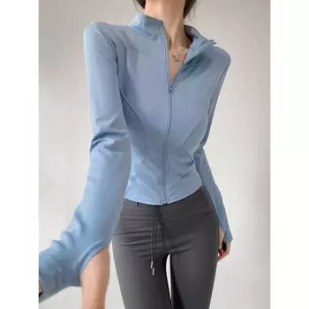 Женский легкий спортивный кардиган, тонкий дышащий кардиган на молнии с длинными рукавами 3XL