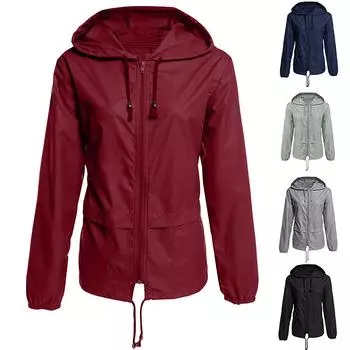 Женский легкий уличный кардиган на молнии с капюшоном, походная куртка-дождевик, верхняя одежда