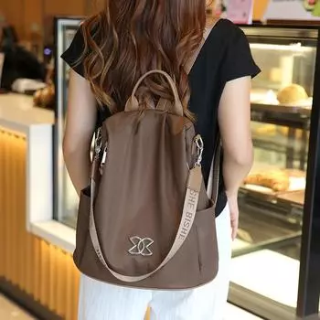 Женский легкий водонепроницаемый многофункциональный рюкзак для путешествий и школы 2024 года чёрный