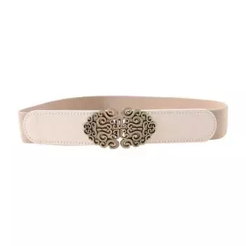 Женский ленивый пояс в стиле ретро из искусственной кожи, невидимый эластичный пояс, рубашка, топ, модные аксессуары бежевый