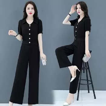 Женский летний костюм-двойка из шифона 2024 года: Стильный, омолаживающий, новый профессиональный вид