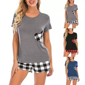 Женский летний крутой пижамный комплект состоит из топа и брюк. XXL чёрный